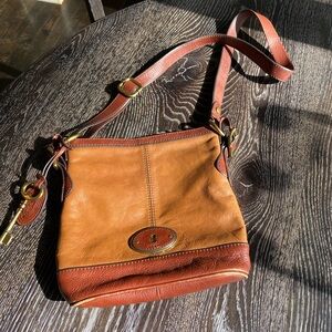 Fossil leather crossbody purse